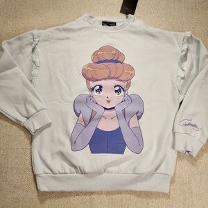 Cakeworthy Disney Princess Anime Cinderella Sweatshirt Crewneck Pullover Women M